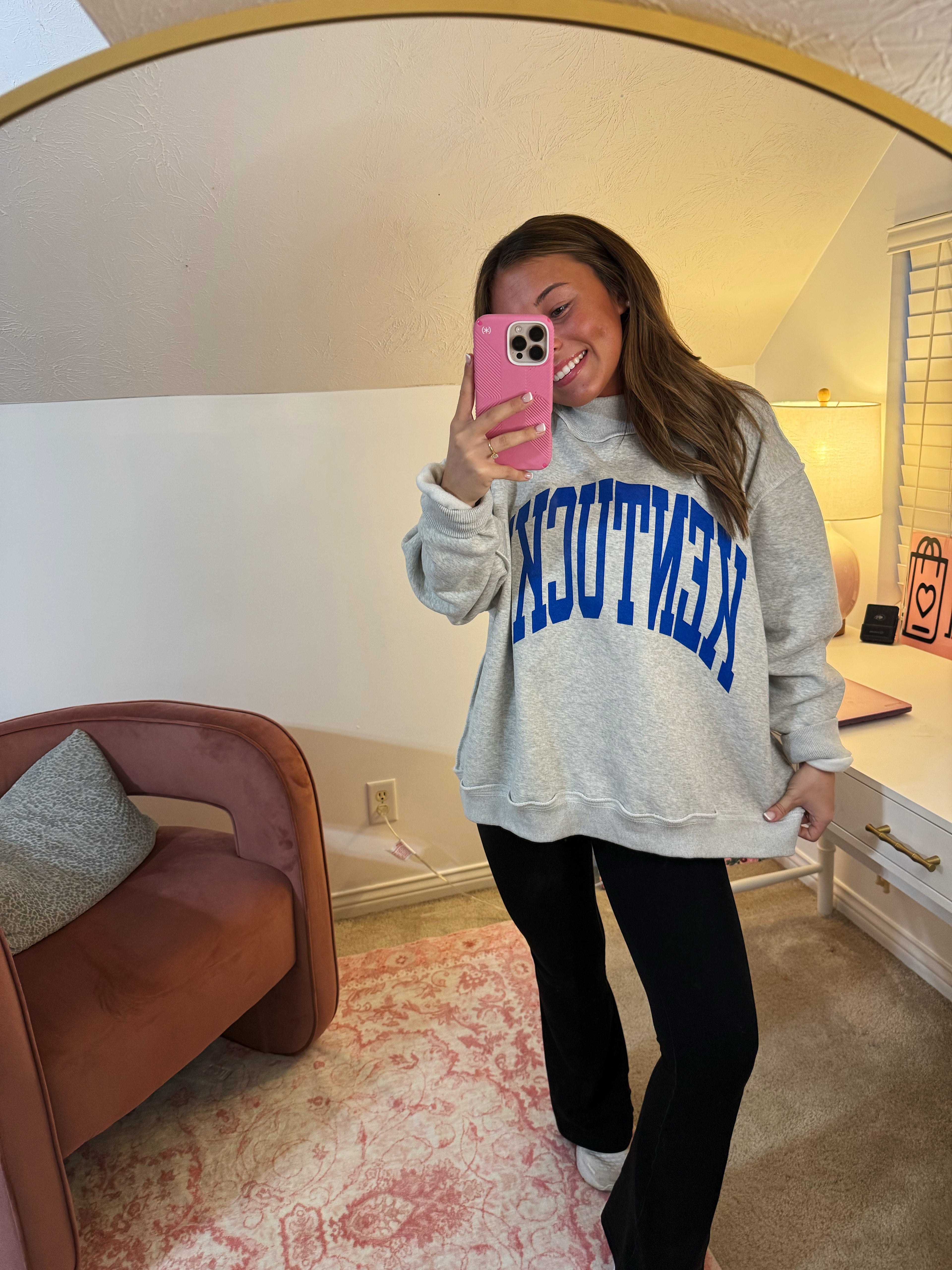 Kentucky X KY Mockneck Sweatshirt - Grey