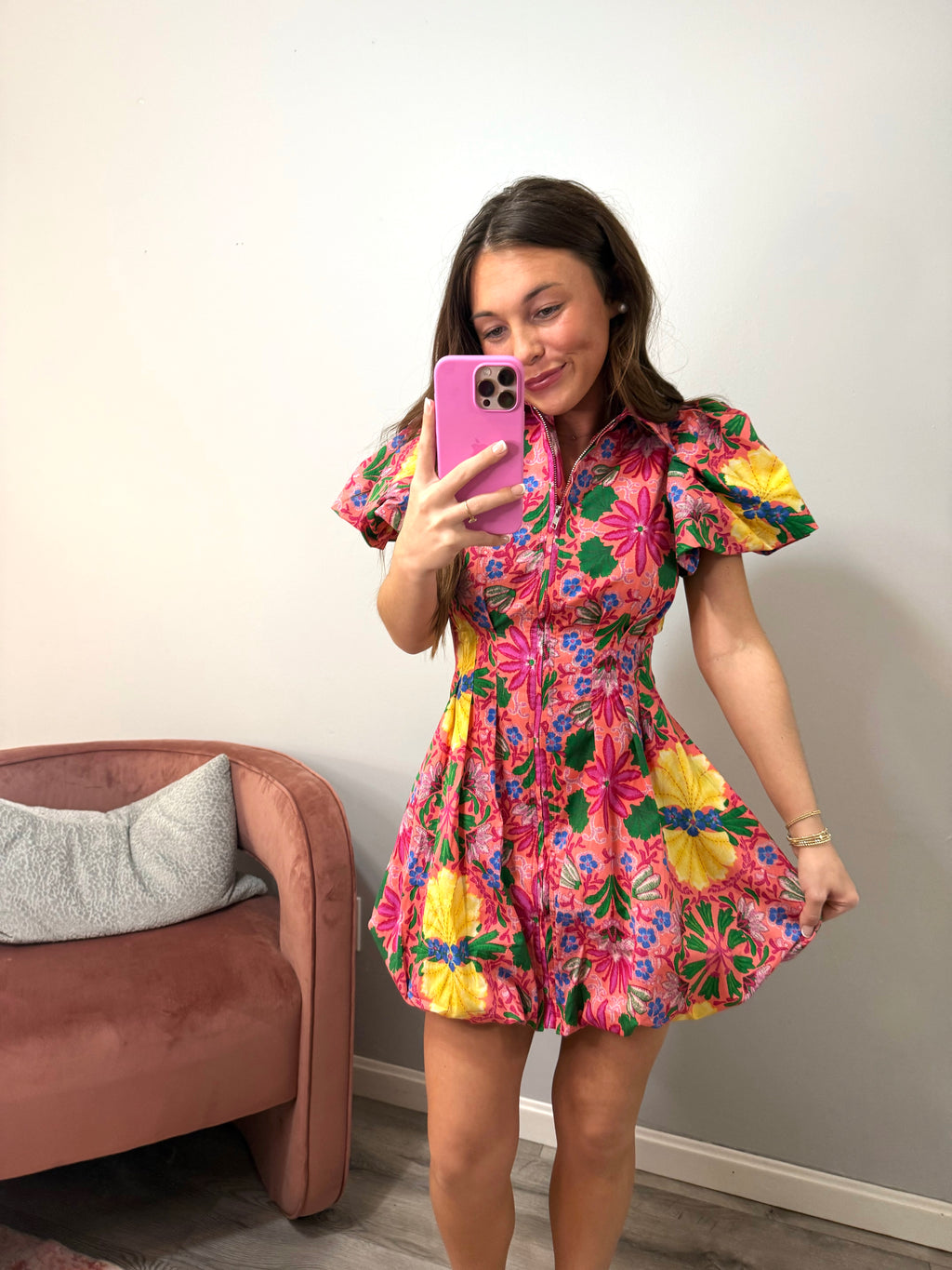 Garden Party Bubble Mini Dress