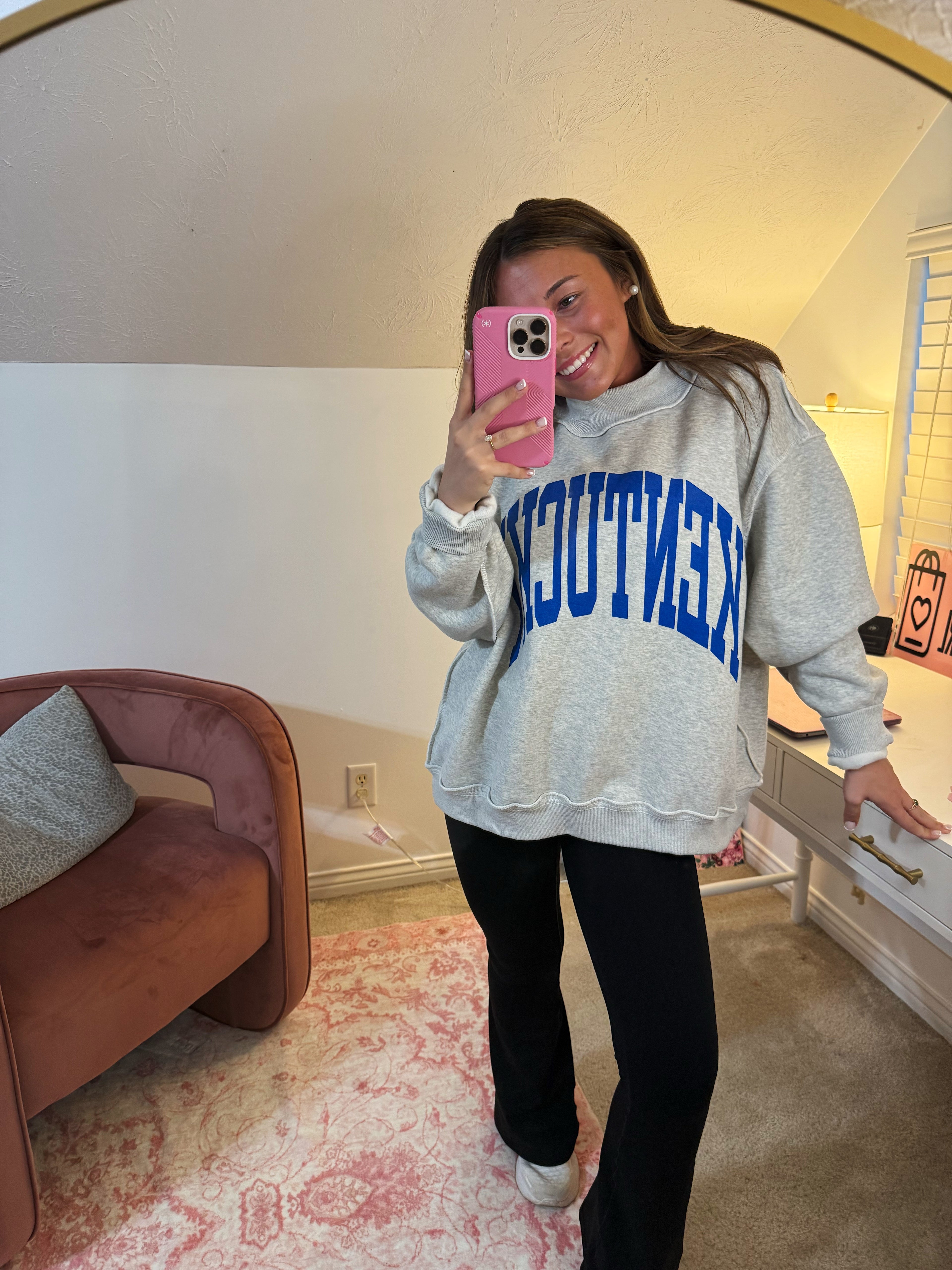 Kentucky X KY Mockneck Sweatshirt - Grey