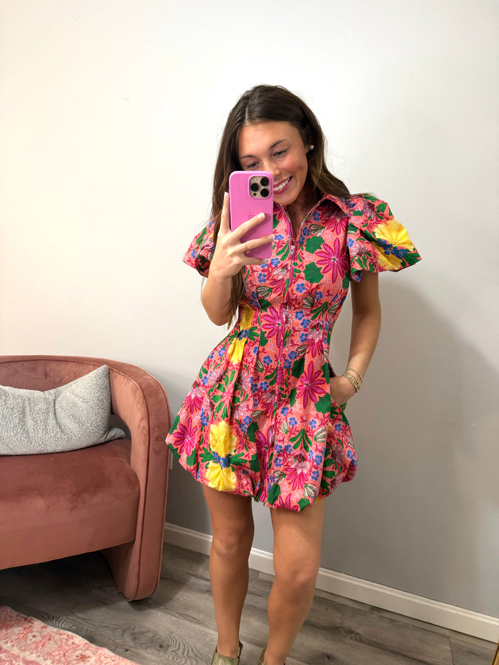 Garden Party Bubble Mini Dress