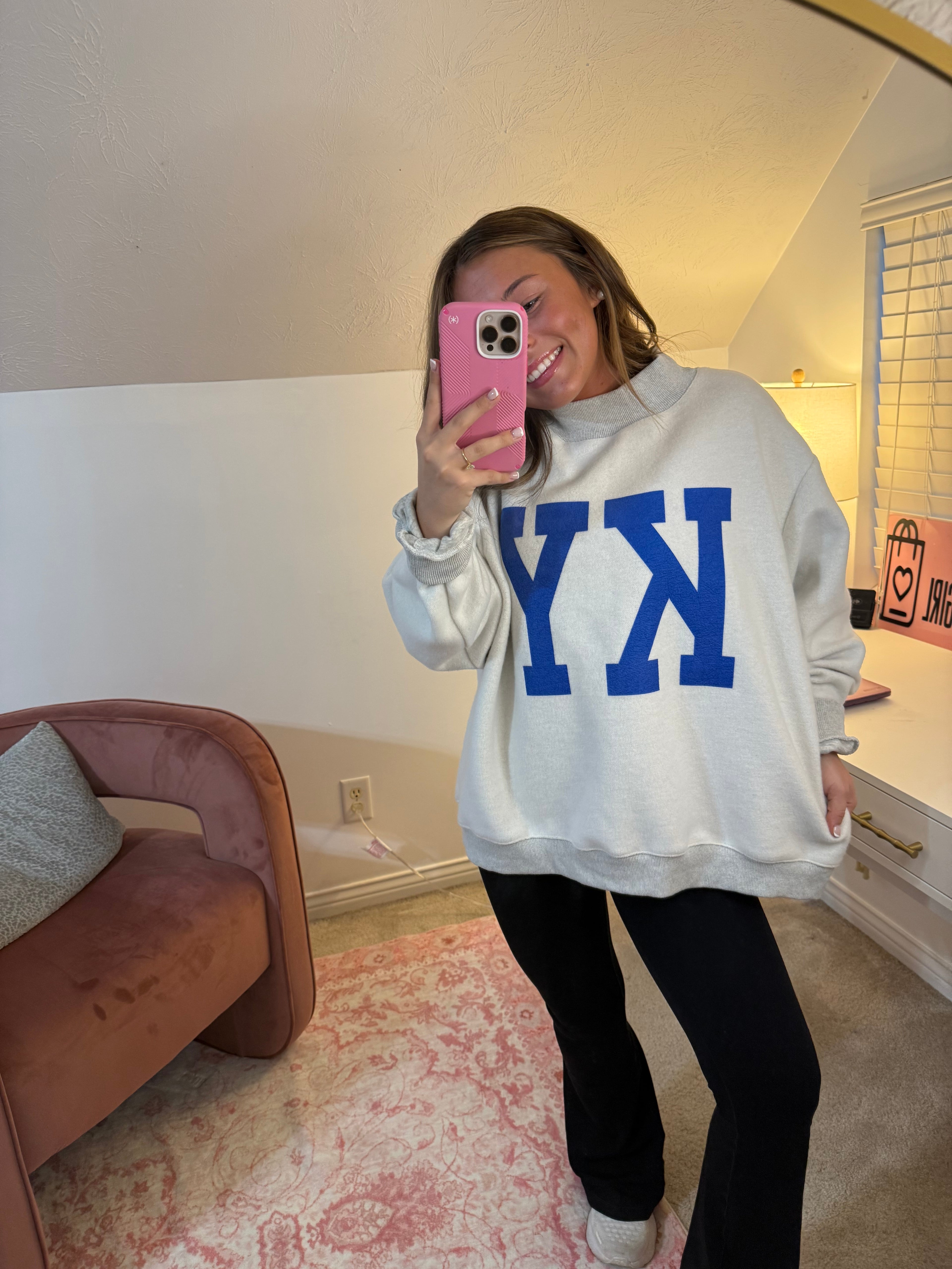 Kentucky X KY Mockneck Sweatshirt - Grey