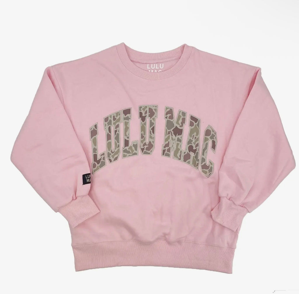 LULU MAC Camo Pink Sweatshirt PRE ORDER 7/10