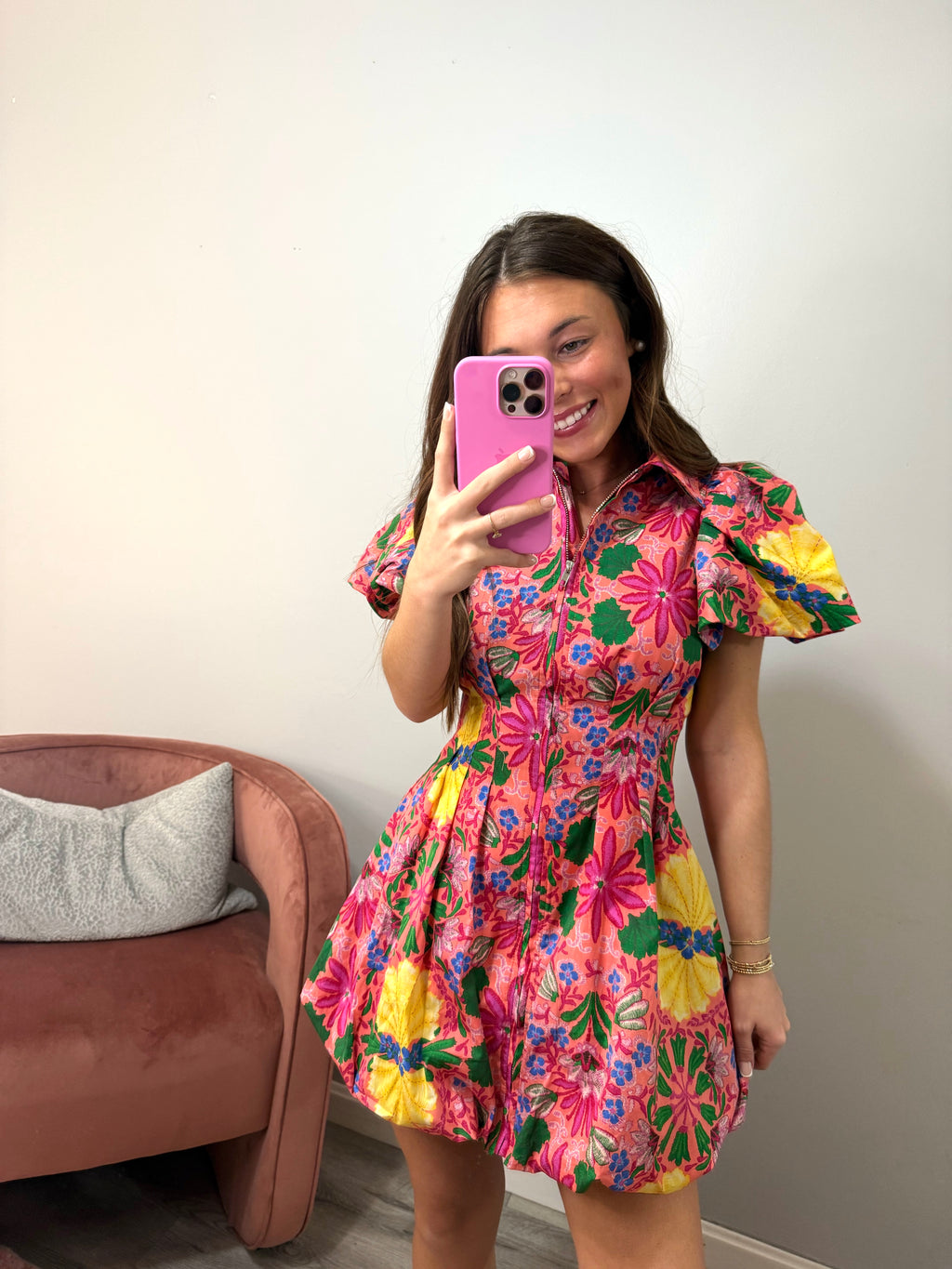 Garden Party Bubble Mini Dress