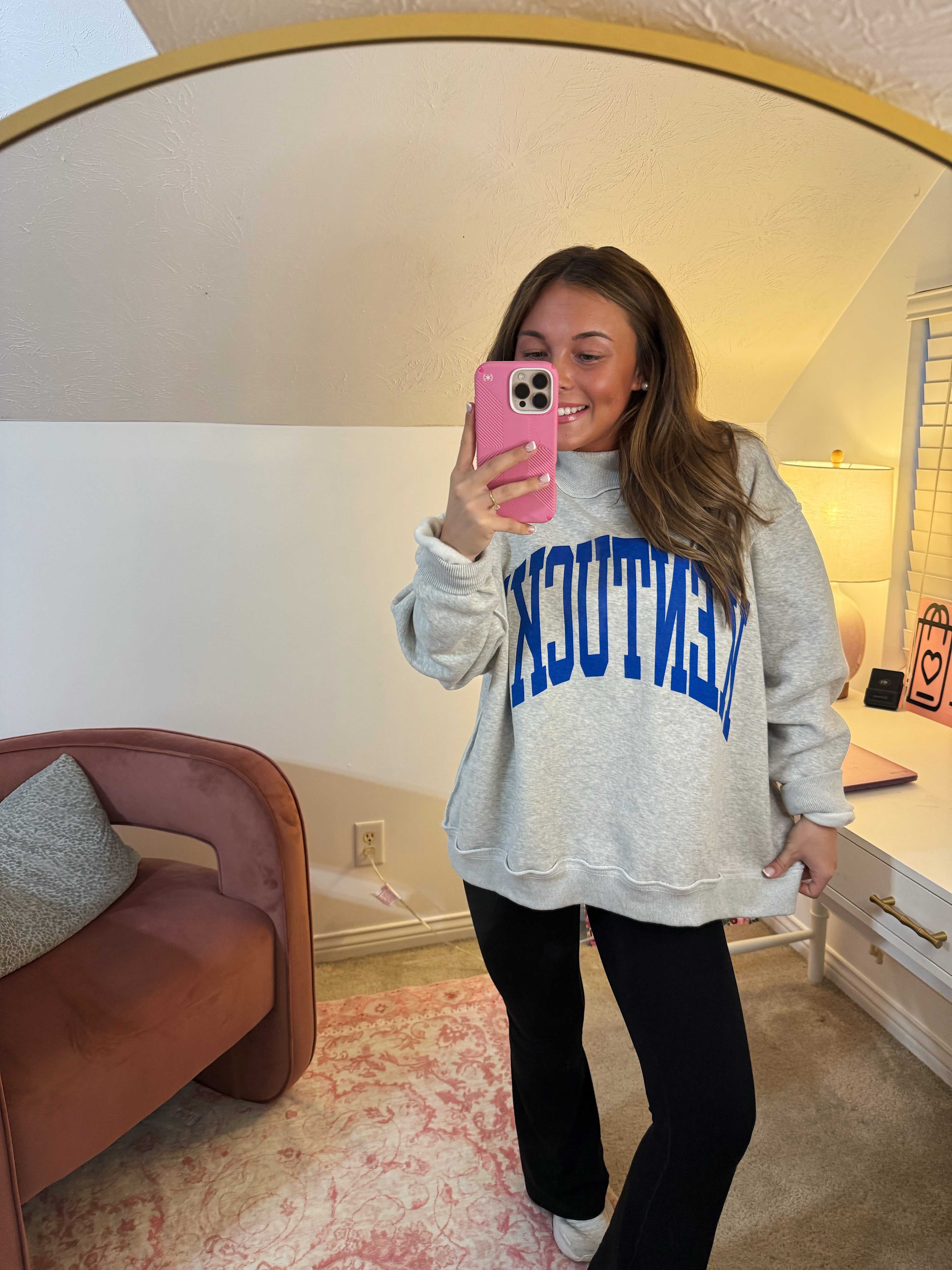Kentucky X KY Mockneck Sweatshirt - Grey