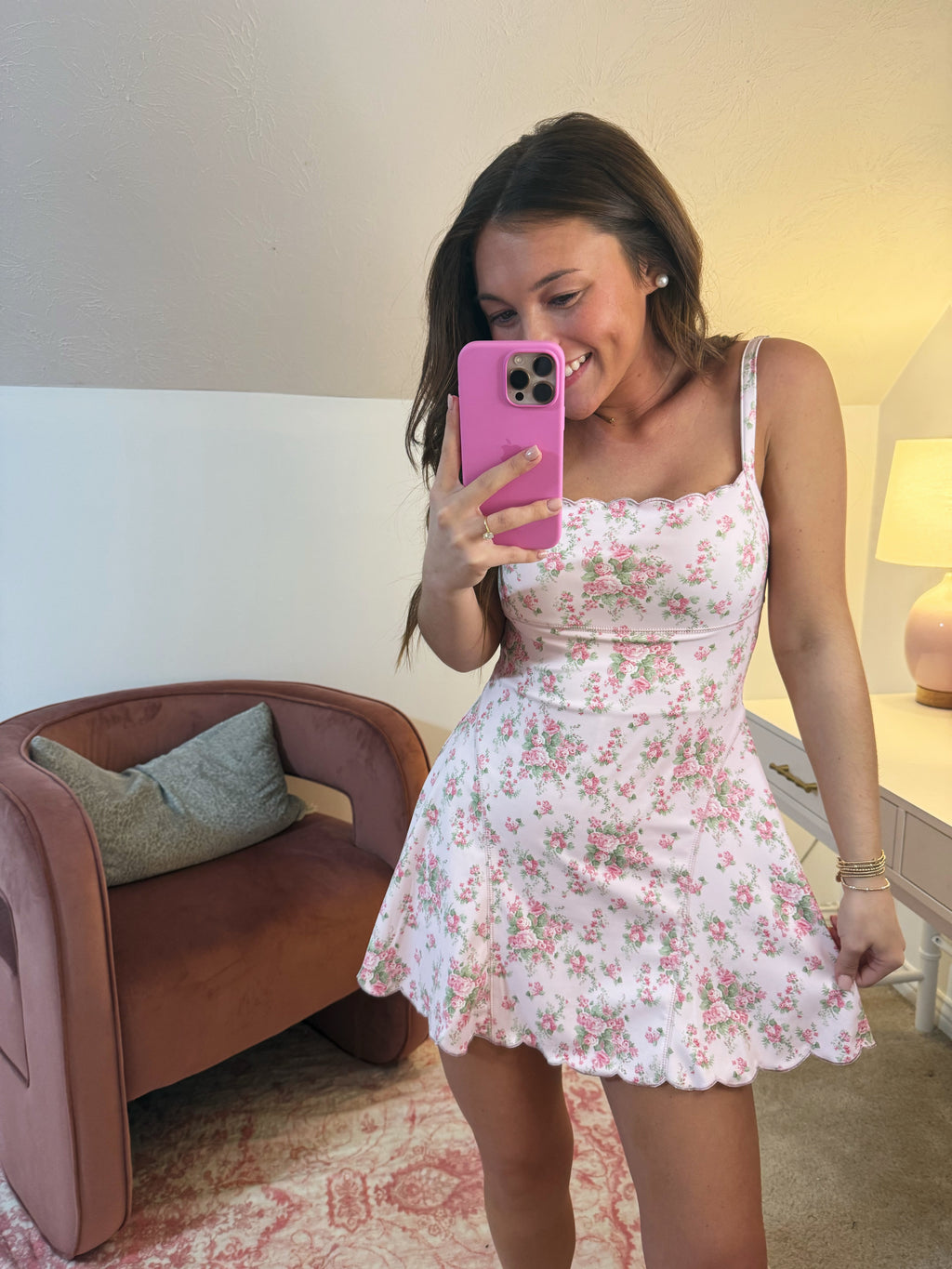 Pink Petals Athletic Romper