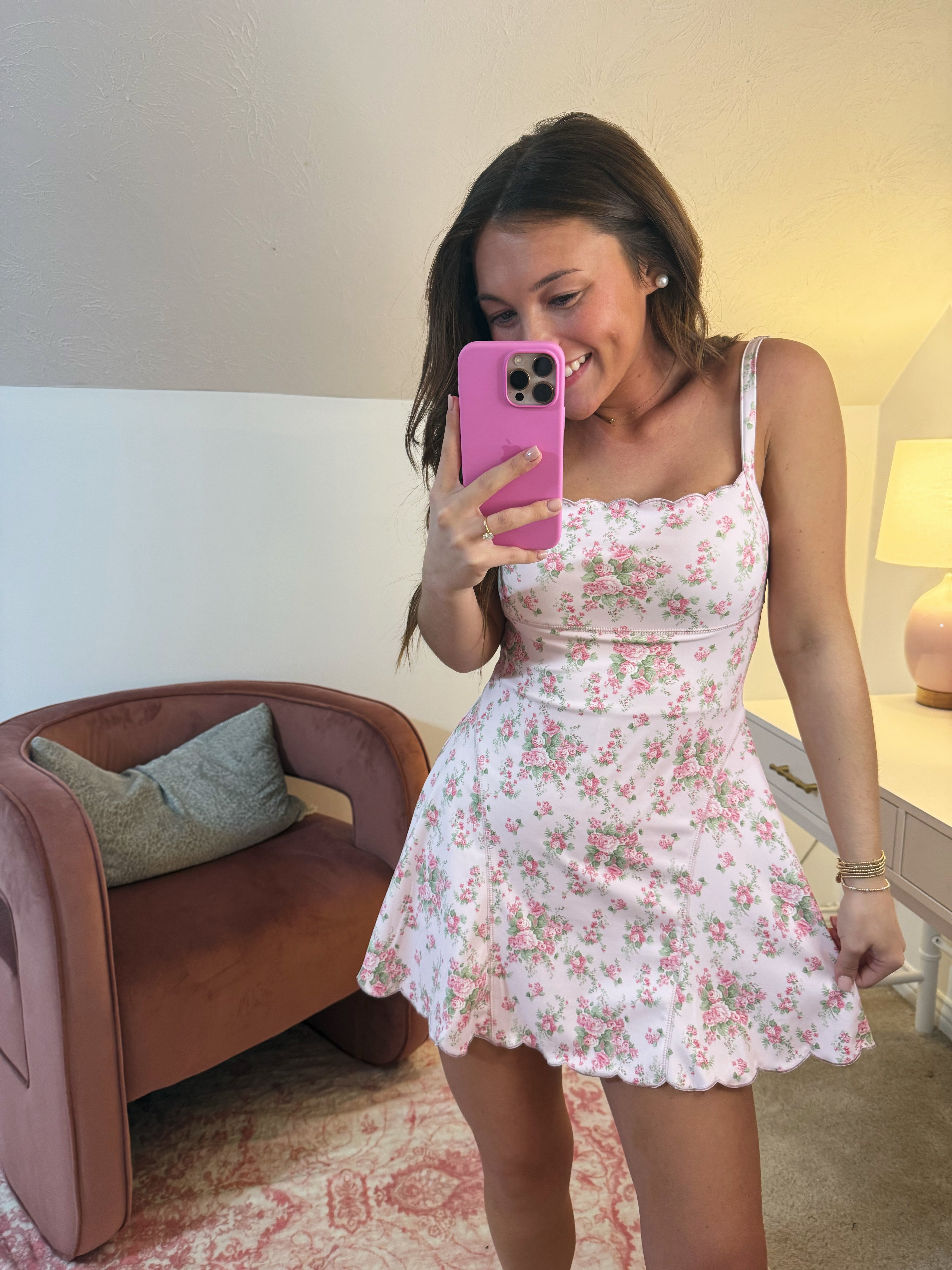 Pink Petals Athletic Romper